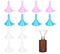 12Pcs Small Plastic Funnel, Tiny Funnels for Filling Small Bottles Capsules Powder Mini Perfume Funnel for Lab Bottles, Perfume, Spice, Powder, Essential Oil