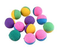 12Pcs Soft Cat Balls, Colorful Latex Scratching Balls Pet Chew Toys Ball Bite Resistant Training Toys Treat Balls for Small Dogs, Cats, Kittens