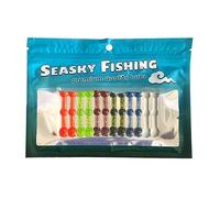 12Pcs Soft Fishing Lures Jigging Wobbler Fishing Lures Artificial Swimbaits Realistic Swimming Baits Silicone Worm Baits Tackle