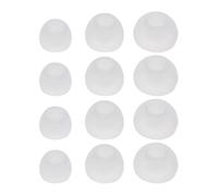 12pcs Soft Silicone Ear Tip Covers Replacement Earbud Covers For In-Ear Headphones Earphones Access Black White Clear Replacement Silicone Earbud Tips Small Large