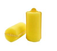 12pcs Soft Sponge Foam Cushion Hair Rollers Hair Curlers Barber DIY Curls Hairdressing Kit Heatless Wave Formers Hair Styling Tools Hair Curlers(Yellow,4cm)