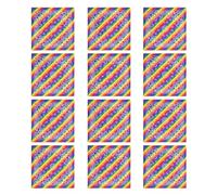12pcs Soft Thin Handfeel Handkerchief Fashionable Rainbow Bandana Squared Elegant Fashion Unisex Fashion Accessory
