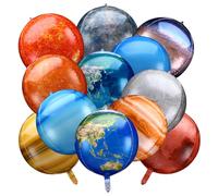 12pcs solar system balloons, 4D helium balloons, space sun Mercury Venus Earth Moon Mars Jupiter Saturn Uranus Neptune