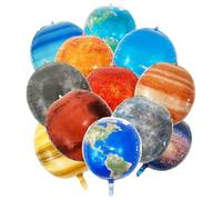 12pcs solar system balloons, 4D helium balloons, space sun Mercury Venus Earth Moon Mars Jupiter Saturn Uranus Neptune