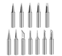 12Pcs Soldering Iron Tips 900M Welding Equipment Accessories Replacement Tip for Hakko Yihua Atten Quick Ryobi DIY Projects and More Soldering Station(12 Different Sizes)