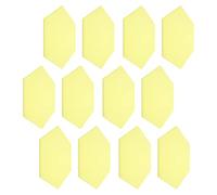 12pcs Sound Absorption Plate, Hex Adhesive Acoustic Panels Wedges Wall Soundproof Housing (Yellow)