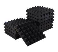 12Pcs Soundproof Foam Panels,2 Inch x 12 Pyramid Shaped Acoustic Panels for Wall,Studio, Home and Office