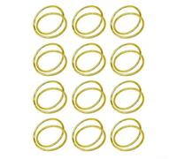 12pcs Spiral Design Napkin Holders in Metallic Gold Finish for Coordinated Table Settings, Wedding Receptions, Brunches and Holiday Meals
