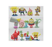 12PCS SpongeBob SquarePant Patrick Star Statue Figure Kids Toy