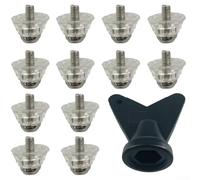 12Pcs Sport Attack Metal-Tipped Replacement Football Studs, Football Boot Studs Spikes Stable Non-Slip For Rugby Shoes Hiking Shoes(13mm)