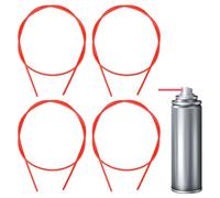 12pcs Spray Can Nozzle Straws, 50cm/19.68inch Flexible Spray Tips Paint Extension Tube Plastic Long Hose for Automotive Painting Furniture Repair