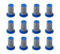 12Pcs Spraying Nozzle, Stainless Steel Spraying Nozzle Mesh Filters Plastic Top Hat Sprayer Filters for KnapsackSprayer PTO Sprayer Line Marking Machines (Blue-50 Mesh)