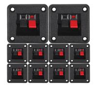 12pcs Square Speaker Terminal Box 42x42mm Desktop Audio Clip