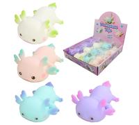 12PCS Squish Toys Cute Axolotl Toys, Soft Flexible Slow Rise Squish Balls, Stress Relief Squeeze for Adults Kids Balls Squeeze Stress