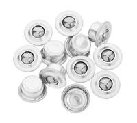12pcs Stainless Steel Ball Bearing Casters Universal Mounted Silver