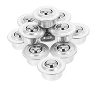 12pcs Stainless Steel Ball Caster Wheel Silver Universal Base