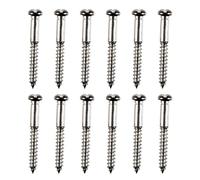 12pcs Stainless Steel Guitar Nut Screws Notched Head Design for Fast Adjustments and Extended Playing Stability Stainless Steel Guitar Locking Screws Anti-Rust Guitar Bridge Screws