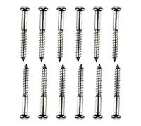 12pcs Stainless Steel Notched Guitar String Screws for Precise Tuning and Enhances Durability Professional Grade Guitar Accessories