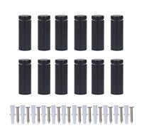 12Pcs Stainless Steel Standoff Screw Set, 19x50mm Wall Mount Advertising Fastener Kit for Acrylic Glass Wood Sign Hanging, Display Mounting Screws