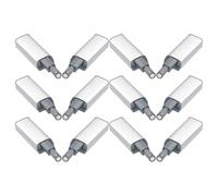 12pcs Stainless Steel Touch Push Open Latch for Kitchen Cabinet Doors | Soft Close Action, Reduces Vibration and Noise, ABS Parts, for Panel Furniture in Storage Spaces