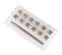 12Pcs Stamping Punch Tool Tang Dynasty Flower Design DIY Vegetable Leather Stamper + 1Pc Handle