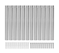 12PCS Standoff Screws Advertising Nails, Stainless Steel Sign Holder Screw Wall Mounts, 12x120MM Wall Standoff Mounts with Screw Covers, for Frameless Picture Hanging in Homes Offi