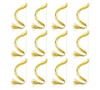 12pcs Star Bell Tinsel Wand with Bells Golden Five Pointed Topper