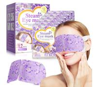 12pcs Steam Eye Mask, Lavender Self Heating, Warm Steam and Disposable Heated Sleep Eye Mask for Dry Eyes,Puffy Eyes,Dark Circles,Puffiness,Relief Stress Eye Fatigue