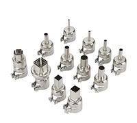 12pcs Steel Heat Gun Nozzles Kit for 850 Hot Air Soldering Station Repair Tool Accessory - Heat Resisting