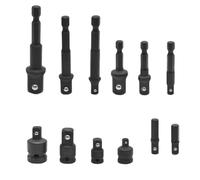 12pcs Steel Socket Adapter Set Impacts Prepared Drill Bit Extension Manual Repair for Efficient Use in Multiple Scenarios Professional Repair Tool