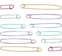 12PCS Stitch Holders for Knitting UK - Knitting Stitch Holders - Aluminum Metal Stitch Holder Set - Secure Fastener - for Scarves Blankets Sewing Patchwork - Colorful