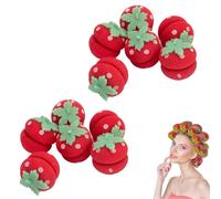 12pcs Strawberry Heatless Curlers, Hair Sponge Rollers for Heatless Curls, Soft Foam Hair Curlers for DIY Hair Styling, Suitable for Long and Short Hair