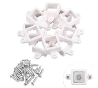 12pcs String Light Clips, Outdoor String Light Rope Strip Brackets with Fixed Screws Compatible with Govee H805 LED and Non-Pro Version H705 LED (White)