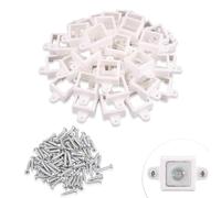 12pcs String Light Clips, Outdoor String Light Rope Strip Brackets with Fixed Screws Compatible with Govee H805 LED and Non-Pro Version H705 LED (White)