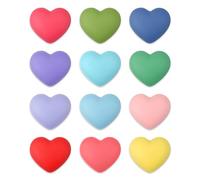 12pcs Strong Fridge Magnets, Heart Shaped Locker Magnets Colorful Decorative Refrigerator Cute Magnets for Whiteboard Map Calendars Fridge Kitchen Office Classroom