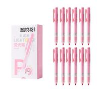 12Pcs Student Study Fluorescent Highlighters Colorful Gentle on Eyes Fluid Inks Flows for Textbook Annotation and Fluorescent Highlighters