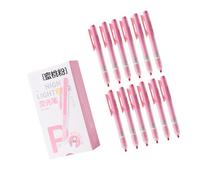 12Pcs Student Study Fluorescent Highlighters Colorful Gentle on Eyes Fluid Inks Flows for Textbook Annotation and Fluorescent Highlighters