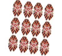 12Pcs Stylish Russia Themed Lapel Badge Brooch Featuring Vibrant Colors and Lightweight Design for Easy Wearing Russia Flag Brooch