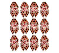 12Pcs Stylish Russia Themed Lapel Badge Brooch Featuring Vibrant Colors and Lightweight Design for Easy Wearing Russia Flag Brooch