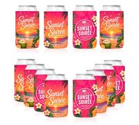 12Pcs Sunset Soiree Can Cooler Sleeves Tropical Party Decorations
