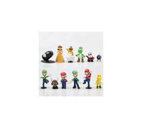 (12PCS) Super Mario Bros. Dolls Yoshi Peach Princess Luigi Odyssey Donkey Children's Gift