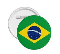 12Pcs Support Brazil Round Button Badge I Stand With Brazil Pin Brazilians Flag Design Medium