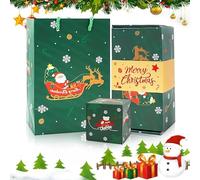 12PCS Surprise Gift Box Explosion for Money, 2026 New Christmas Surprise Box with greeting card, Folding Pop-Up Explosion Gift Box for Birthday Anniversary Valentine Proposal(Green)