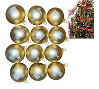 12Pcs Sweary Bauble Bundle,Offensive Christmas Tree Bauble Ornaments,Funny Christmas Hanging Ornaments,Sweary Gag Ball Ornaments,Novelty Exchange Gifts for Adults (Silver)