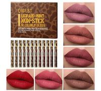12Pcs Sweet Liquid Lipstick Set Matte Velvet Lip Glaze Waterproof Long Lasting Non-marking Natural Cosmetic Kit Velvet Gloss