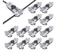 12PCS T Tap Wire Connectors 12V, 2 Pin 3 Way Wire Splice Connectors,No Stripping Electrical Wire Connectors for 14-22 Awg,Electrical Connectors Low Voltage for Led,Audio,Vehicles,Etc