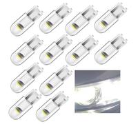 12PCS T10 LED Bulbs, W5W 12V T10 Width Indicator Light Led Number Plate Light Bulbs 501 COB Wedge Side Light Bulbs Car Number Plate Bulb Replacement for Car Dome Map Door Courtesy License Plate Light