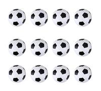 12pcs Table Soccer Game Replacement Kit Mini 36mm Footballs Balls Set Accessory Resin Durable Smooth Surface For Table Soccer Lovers Black White 12 Pieces