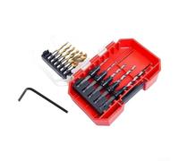 12PCS Tapered Drill Bits 4-Head Design Wood | High-speed 6542 steel, wear resistant, 12-piece set, for ideal for wood, precise for pilot holes