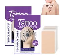 12Pcs Tattoo Cover up Patch,Tattoo Cover up Tape Waterproof & Sweat-proof Scar Cover Sticker Ultra-Thin Tattoos Stickers Concealer Patch for Covering up Scars Tattoos